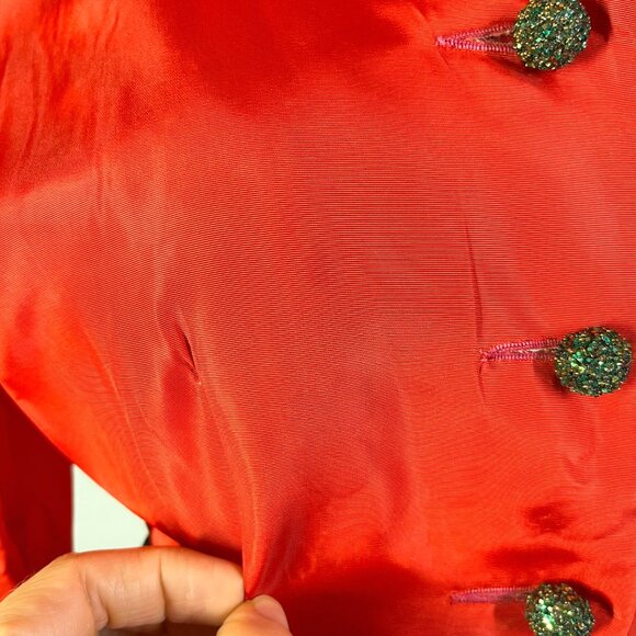 Vintage 60s Paulette Chicago 3-Piece Holiday Outfit Set Pants Dress Sash - Picture 13 of 16